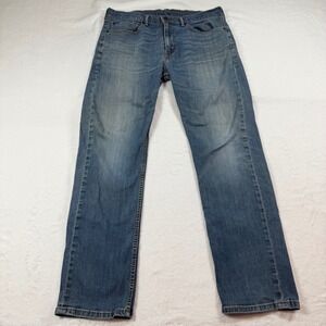 Levi's 505 Regular Fit Mens 36x32 Blue Medium Wash Straight Leg Jeans 00505-1370